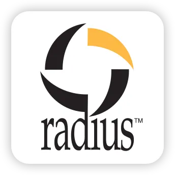 Radius Logo White Square