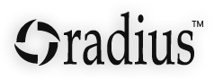 Radius LL Horizontal Logo With Dropshaddow